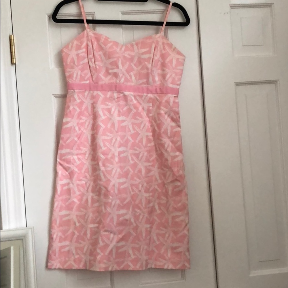 Vineyard vines pink and white dress